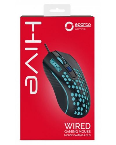 Mouse gaming Sparco - HIVE, optic, negru - 5