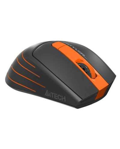 Mouse gaming A4tech - Fstyler FG30S, optic, wireless, portocaliu - 5