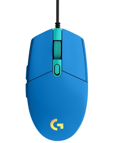 Mouse gaming Logitech - G203 Lightsync, optic, albastru - 1