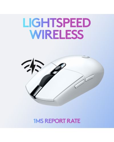 Mouse gaming Logitech - G305 Lightspeed, optic, alb - 4