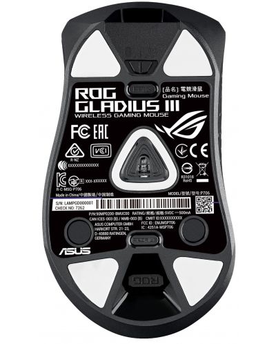 Mouse gaming  ASUS - ROG Gladius III, optic, wireless, negru - 4