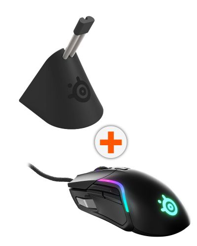 Set de gaming SteelSeries - Rival 5 + Mouse Bungee, negru - 1