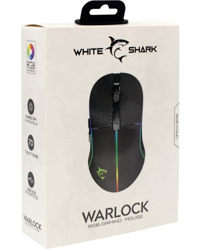 Mouse gaming  White Shark - WARLOCK,optic, negru - 9