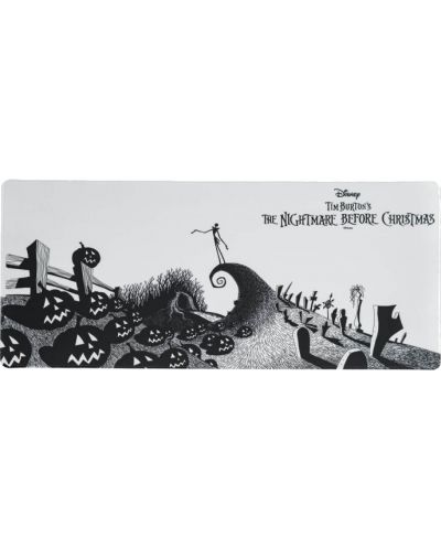 Mouse pad gaming Grupo Erik - The nightmare before Christmas, XL, moale, gri - 3