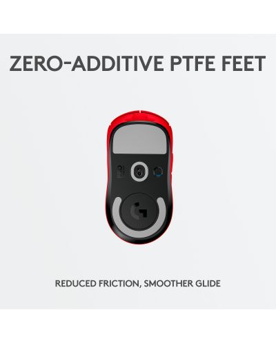 Mouse de gaming Logitech - Pro X Superlight, fără fir, roșu - 6