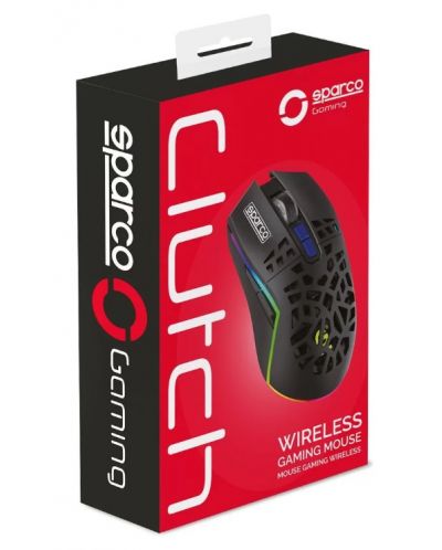 Mouse gaming Sparco - SPWMOUSE CLUTCH, optic, wireless, negru - 6