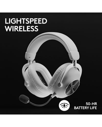 Căști de gaming Logitech - Pro X 2 Lightspeed, wireless, albe - 4