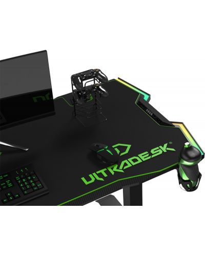 Birou pentru gaming Ultradesk - Force, verde - 5