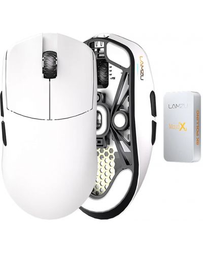 Mouse gaming Lamzu - MAYA X 8K, optic, wireless, alb | Ozone.ro