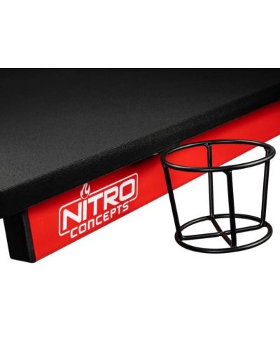Birou pentru jocuri Nitro concepts - D12, negru/roșu - 6