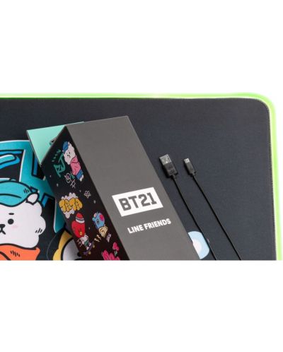 Mouse pad gaming Grupo Erik - BT21, XXL, moale, negru - 6