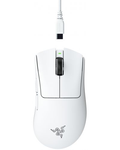 Mouse gaming Razer - DeathAdder V4 Pro, optic, wireless, alb