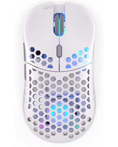 Mouse de gaming Endorfy - LIX Plus, optic, fără fir, Onyx White - 1