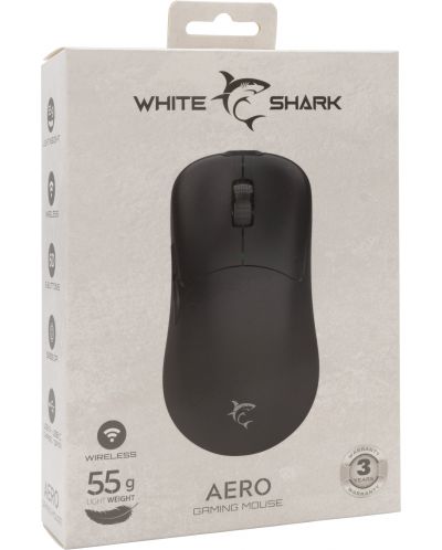 Mouse gaming  White Shark - AERO, optic , fără fir , negru  - 7