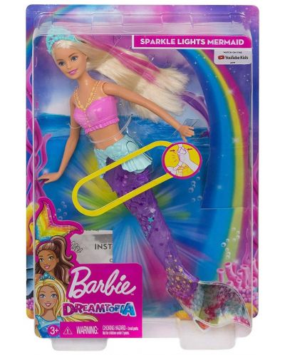 Papusa Mattel Barbie - Sirena cu coada luminoasa - 8