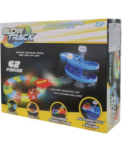 Pista luminoasa Asis Glow Track - 62 piese, cu 1 masinuta - 1