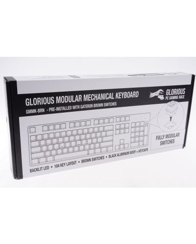 Tastatura Glorious GMMK Full-Size - Gateron Brown, neagra - 3