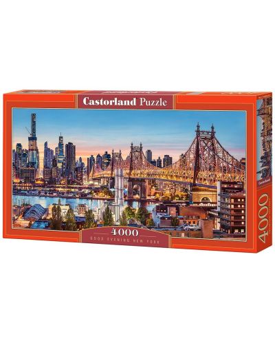 Puzzle panoramic Castorland de 4000 piese - Bun seara New York - 1