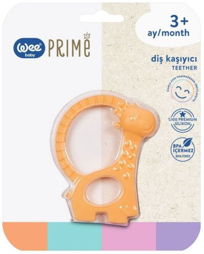 Jucărie pentru dentiție Wee Baby - Prime, portocalie - 2