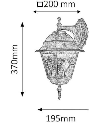 Felinar de grădină Rabalux - Monaco 8181, IP43, E27, 1 x 60 W, bronz - 2