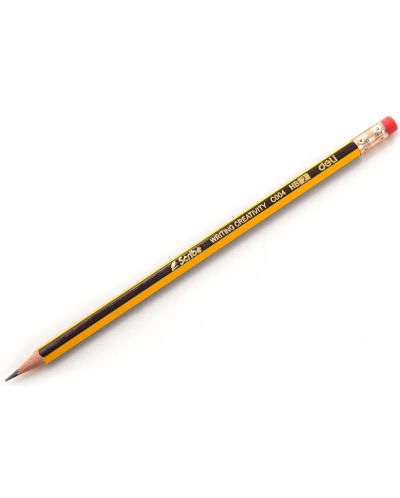 Creion grafit Deli Scribe cu radieră - EC004-HB, HB - 1