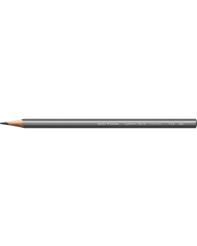 Creion de grafit Caran d'Ache Grafwood - 3В, culoare argintie - 1
