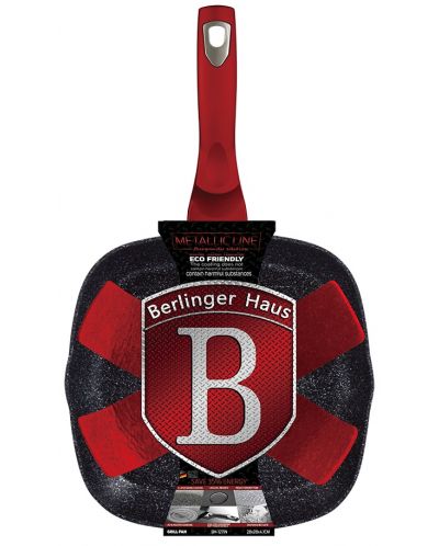 Tigaie grătar Berlinger Haus - Metallic Line Burgundy Edition, cu protector - 5