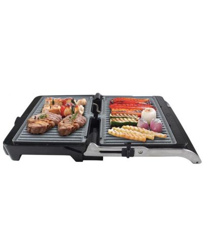 Grill Beper - BT.300, 2000W, granit, nervurat, gri - 3