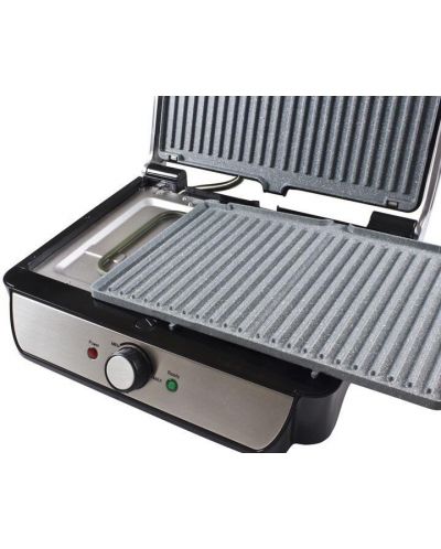 Grill Beper - BT.300, 2000W, granit, nervurat, gri - 2