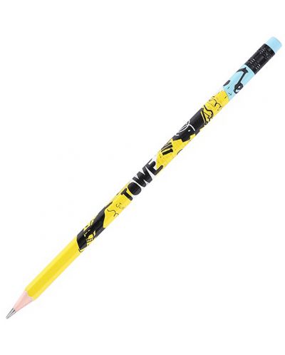 Creion grafit Deli Arti Graff cu radiera - EU53200, 2B - 1