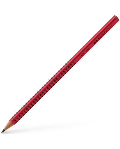 Creion grafit Faber-Castell Grip - 2001, B, roșu - 1