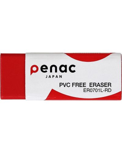 Gumă de șters creioane Penac - 5,9 x 2,1 x 1 cm, roșu - 1