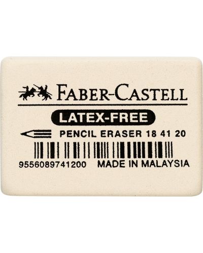 Gumă de șters Faber-Castell - 7041-20, mare, albă - 1
