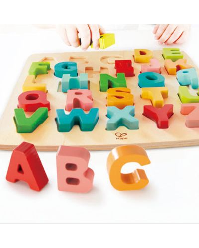 Puzzle din lemn Hape - Alfabetul, majuscule - 2