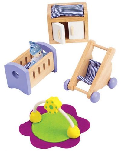 Set min mobilier din lemn Hape - Mobilier pentru camera bebelusului  - 2