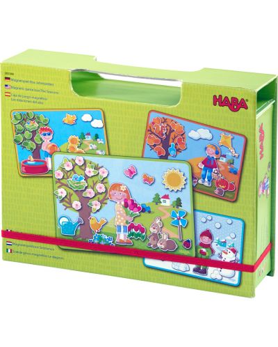 Joc magnetic pentru copii Haba - Anotimpuri, in cutie - 1