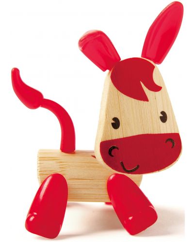 Jucarie pentru copii din bambus Hape - Animal mini Magar - 1