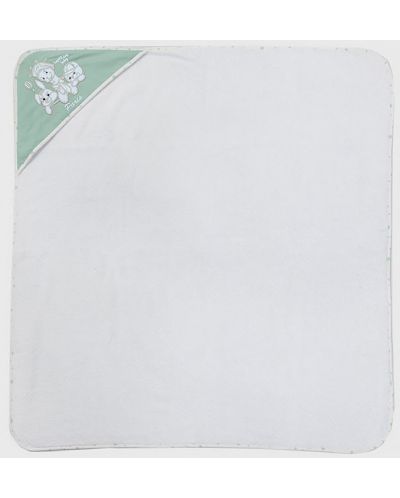 Prosop cu gluga Bambino Casa - Paris, 100 х 100 cm, Bianco Mint - 1