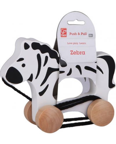 Jucarie cu roti - Zebra din lemn - 1
