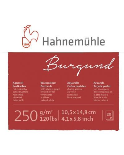 Hârtie Hahnemuhle - Burgundia, presată la rece, 20 de coli - 1