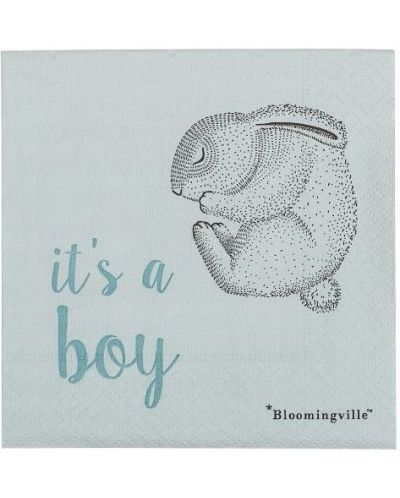 Servetele din hartie Bloomingville - It's a boy, albastre - 1