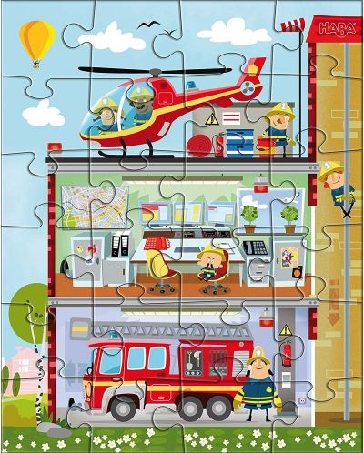 Puzzle 3 in 24 pentru copii Haba - Pompierii - 4