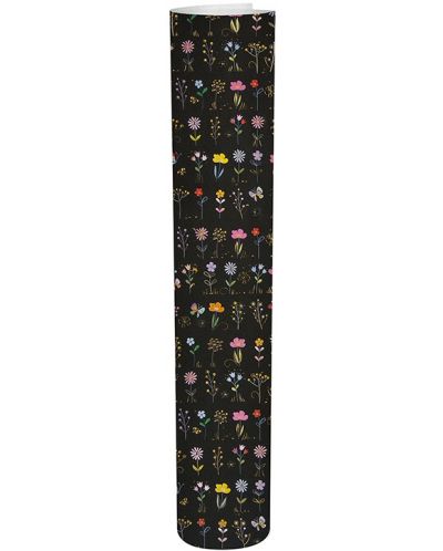 Hârtie de împachetat Goldbuch - neagră cu flori, 50 x 70 cm - 2