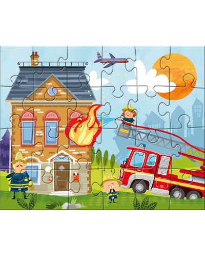 Puzzle 3 in 24 pentru copii Haba - Pompierii - 2