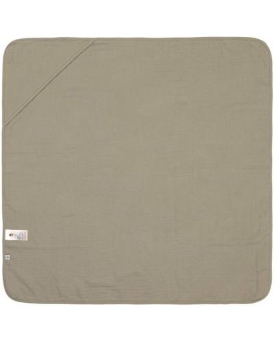 Păturică cu glugă Lassig - Cozy Care, 90 x 90 cm, verde - 1