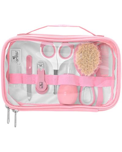 Set de igienă cu suport Lorelli Baby Care - Deluxe, Blush Pink - 1