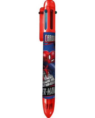 Stilou cu 6 culori pentru copii - Spider-Man - 1