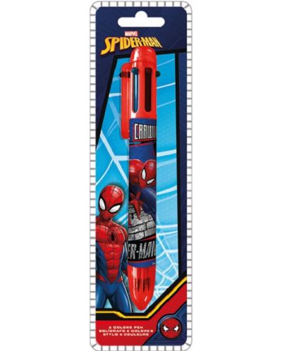 Stilou cu 6 culori pentru copii - Spider-Man - 2