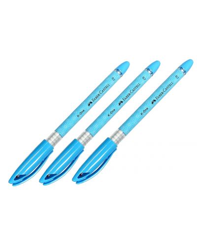 Faber-Castell K-One pen - 3 bucăți, 0,7 mm, albastru - 1