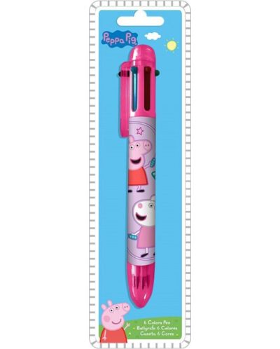 Stilou cu 6 culori Licență pentru copii - Peppa Pig - 2
